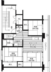 ビレッジハウス瀬高2号棟の物件間取画像